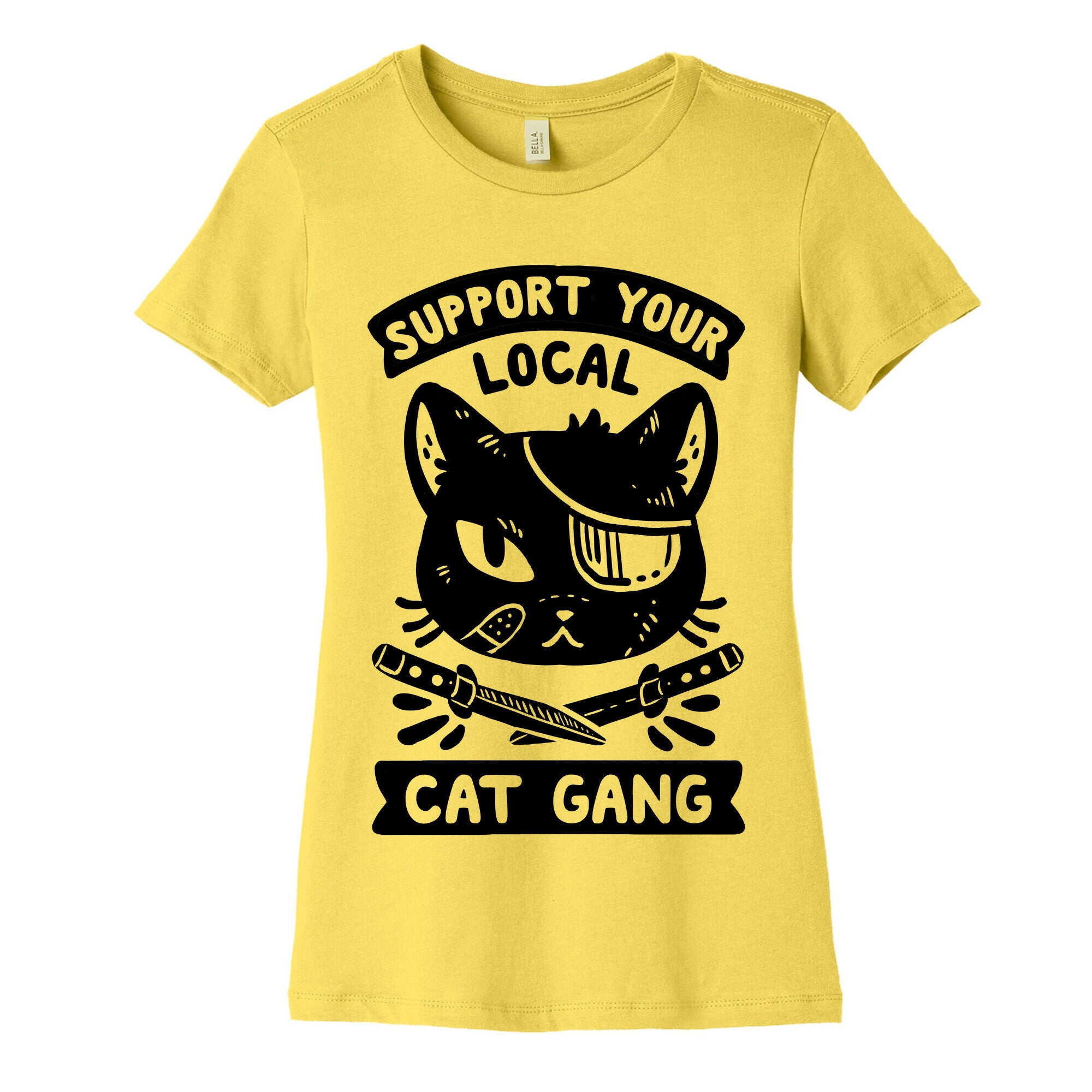 Support Your Local Cat Gang Women's Cotton Tee