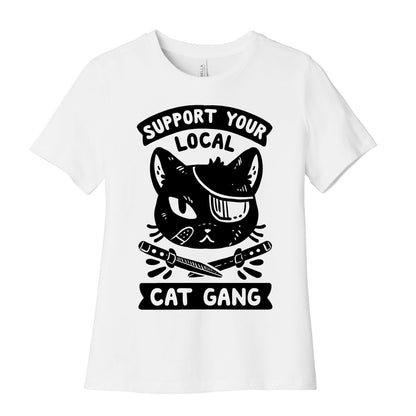 Support Your Local Cat Gang Women's Cotton Tee