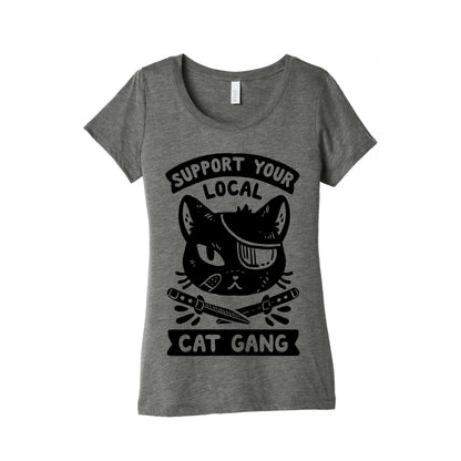 Support Your Local Cat Gang Women's Triblend Tee