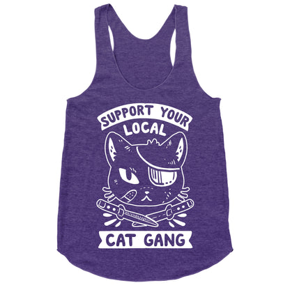 Support Your Local Cat Gang Racerback Tank