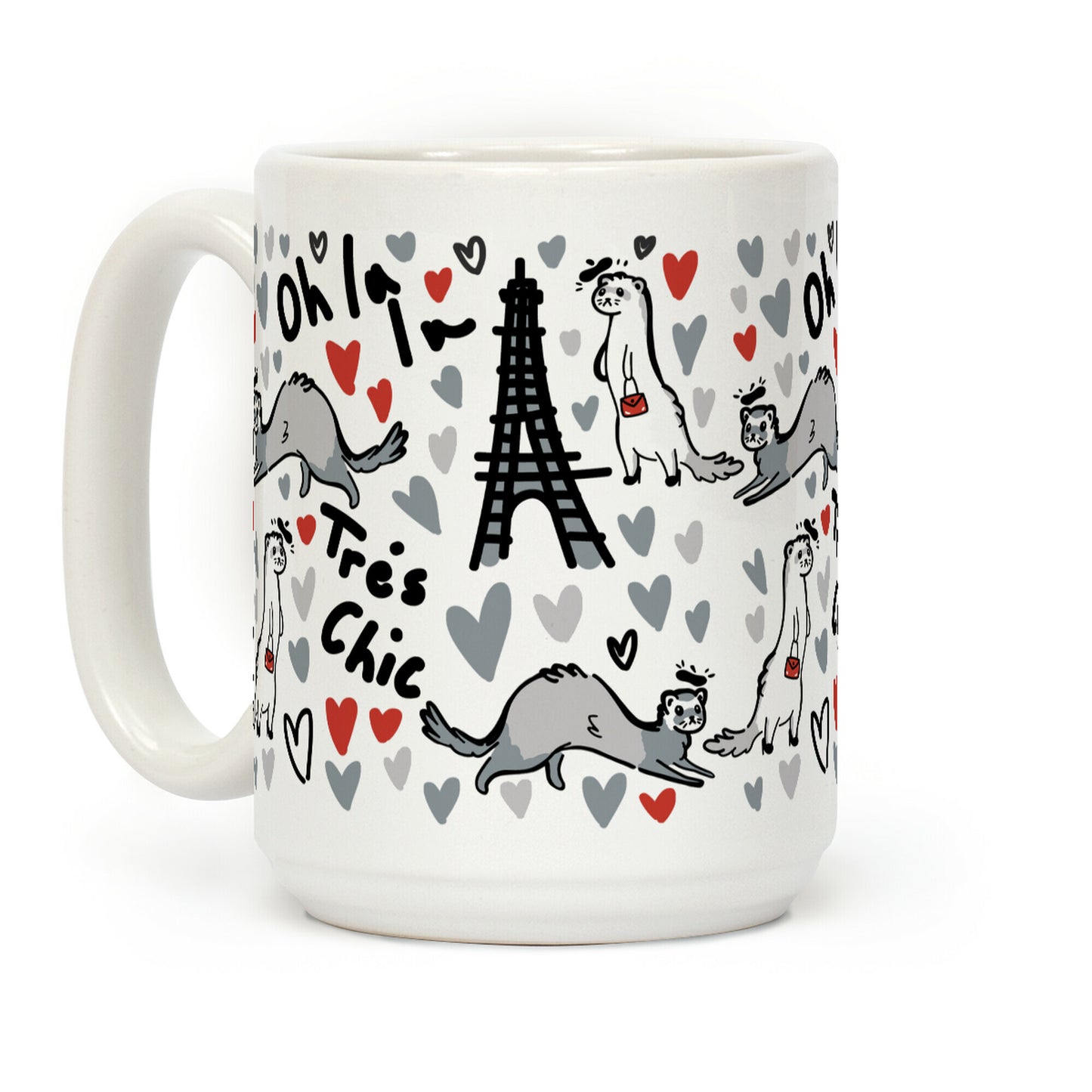 French Fashion Model Ferrets Coffee Mug