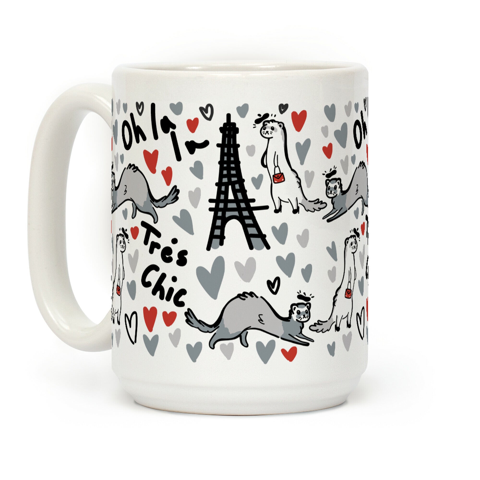French Fashion Model Ferrets Coffee Mug