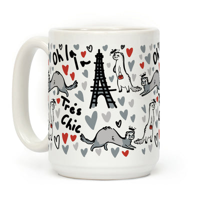 French Fashion Model Ferrets Coffee Mug
