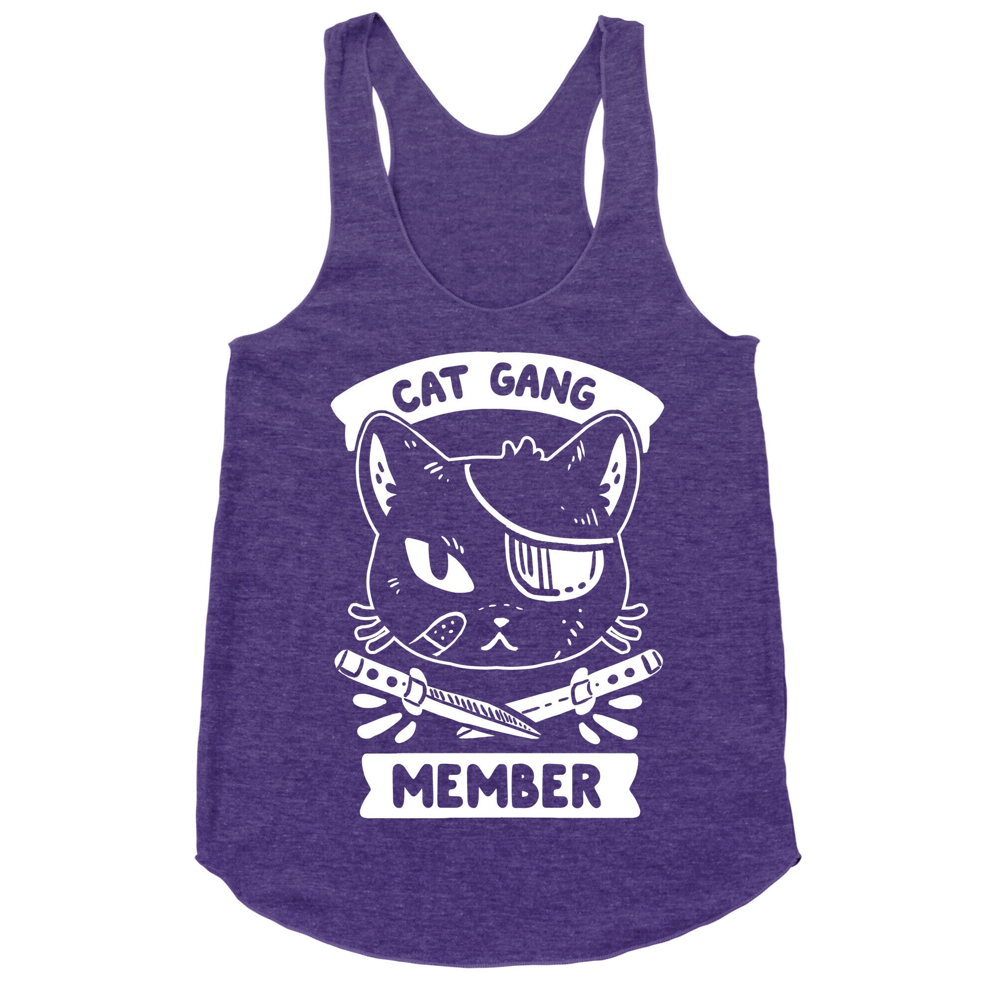 Cat Gang Member Racerback Tank
