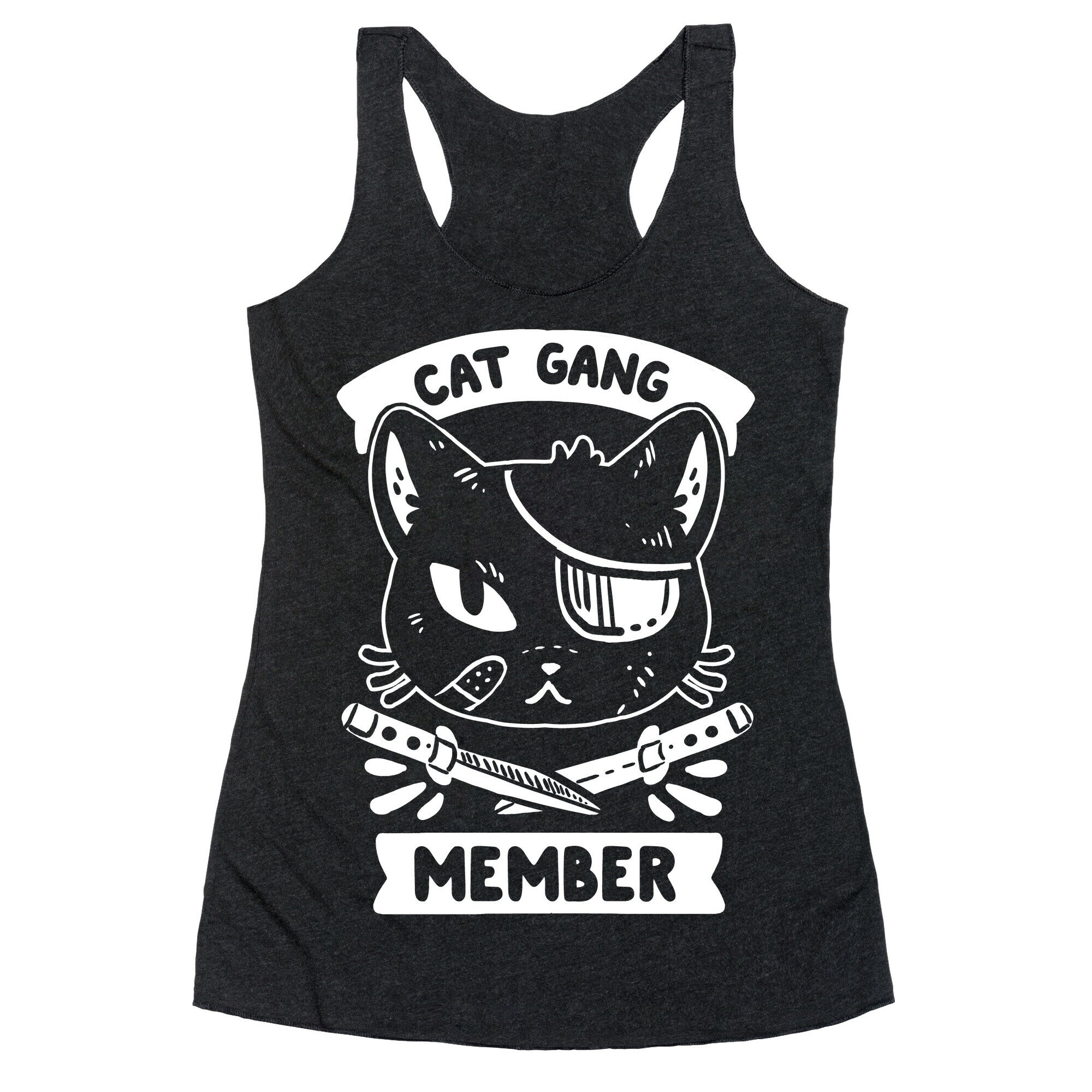 Cat Gang Member Racerback Tank