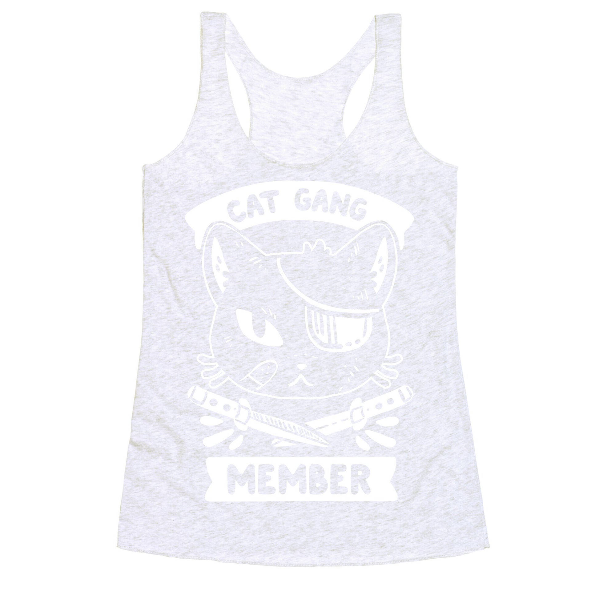 Cat Gang Member Racerback Tank