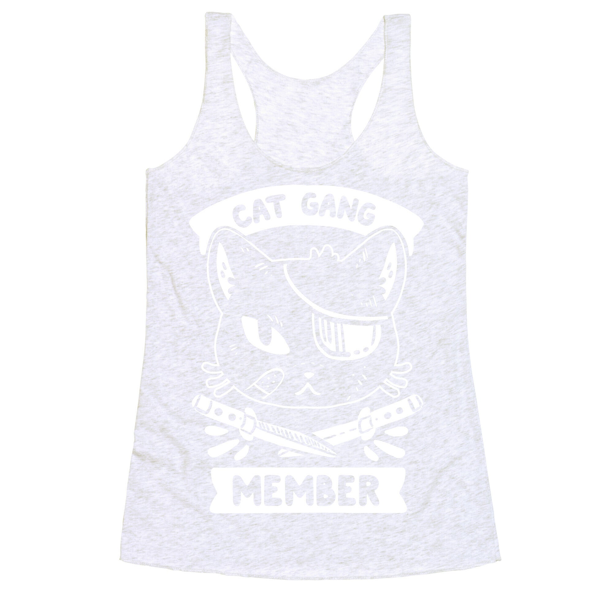 Cat Gang Member Racerback Tank