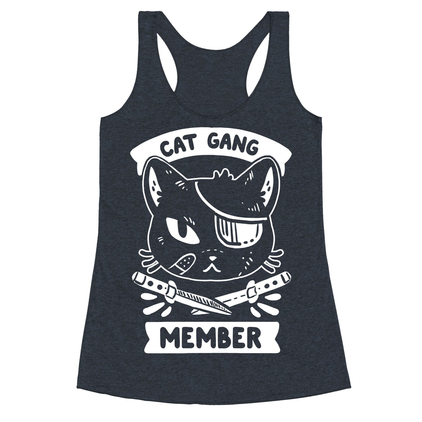 Cat Gang Member Racerback Tank