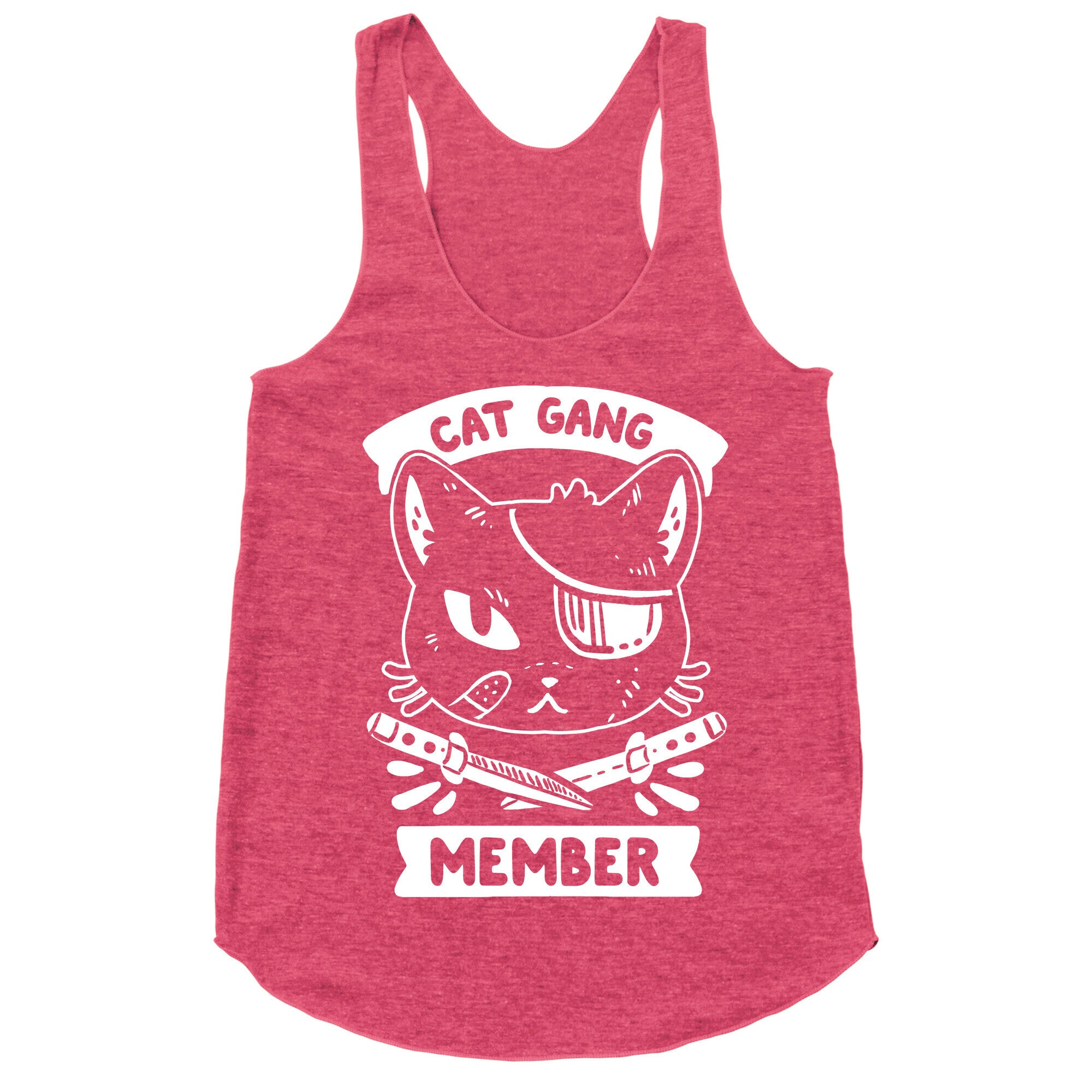 Cat Gang Member Racerback Tank