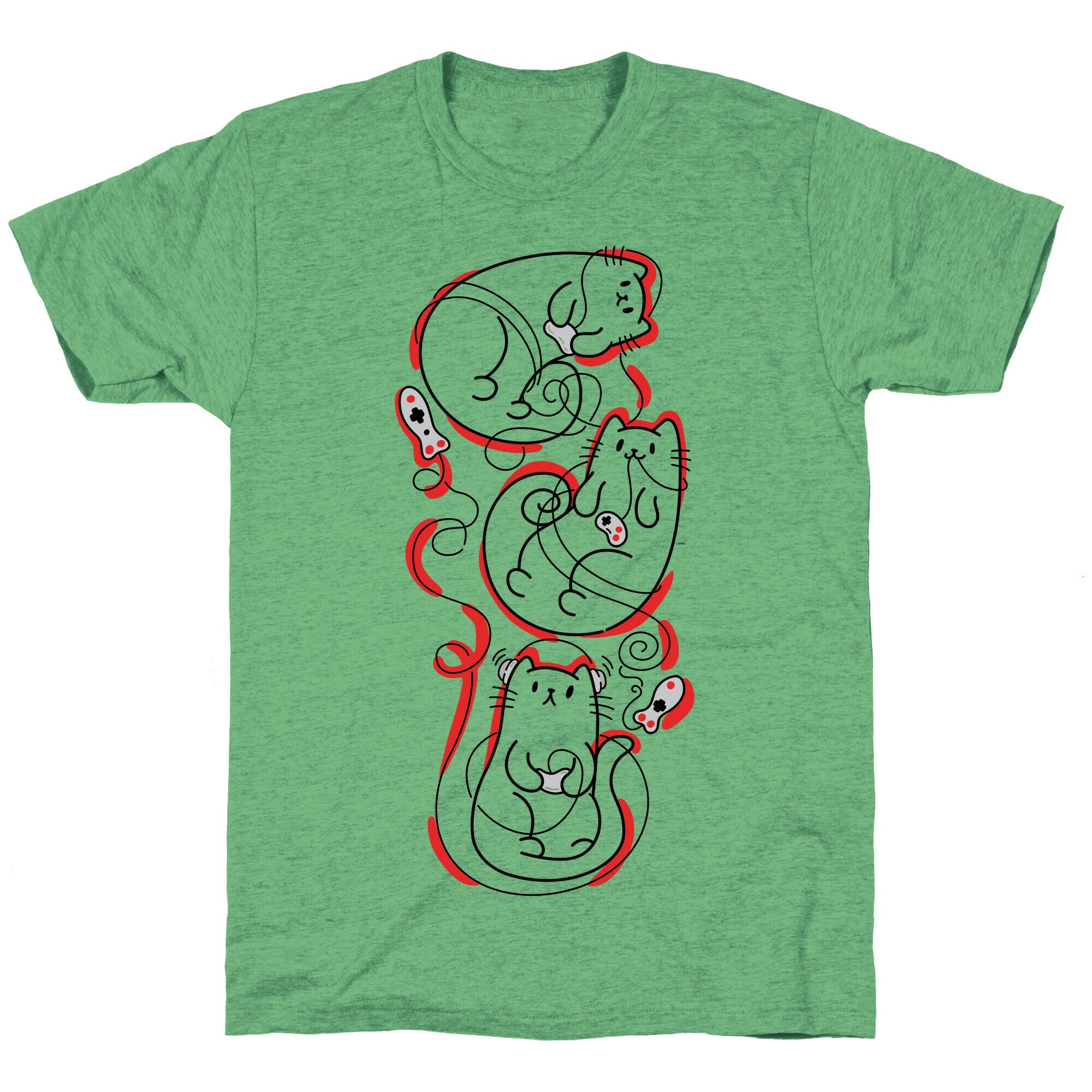 Gamer Cats Unisex Triblend Tee