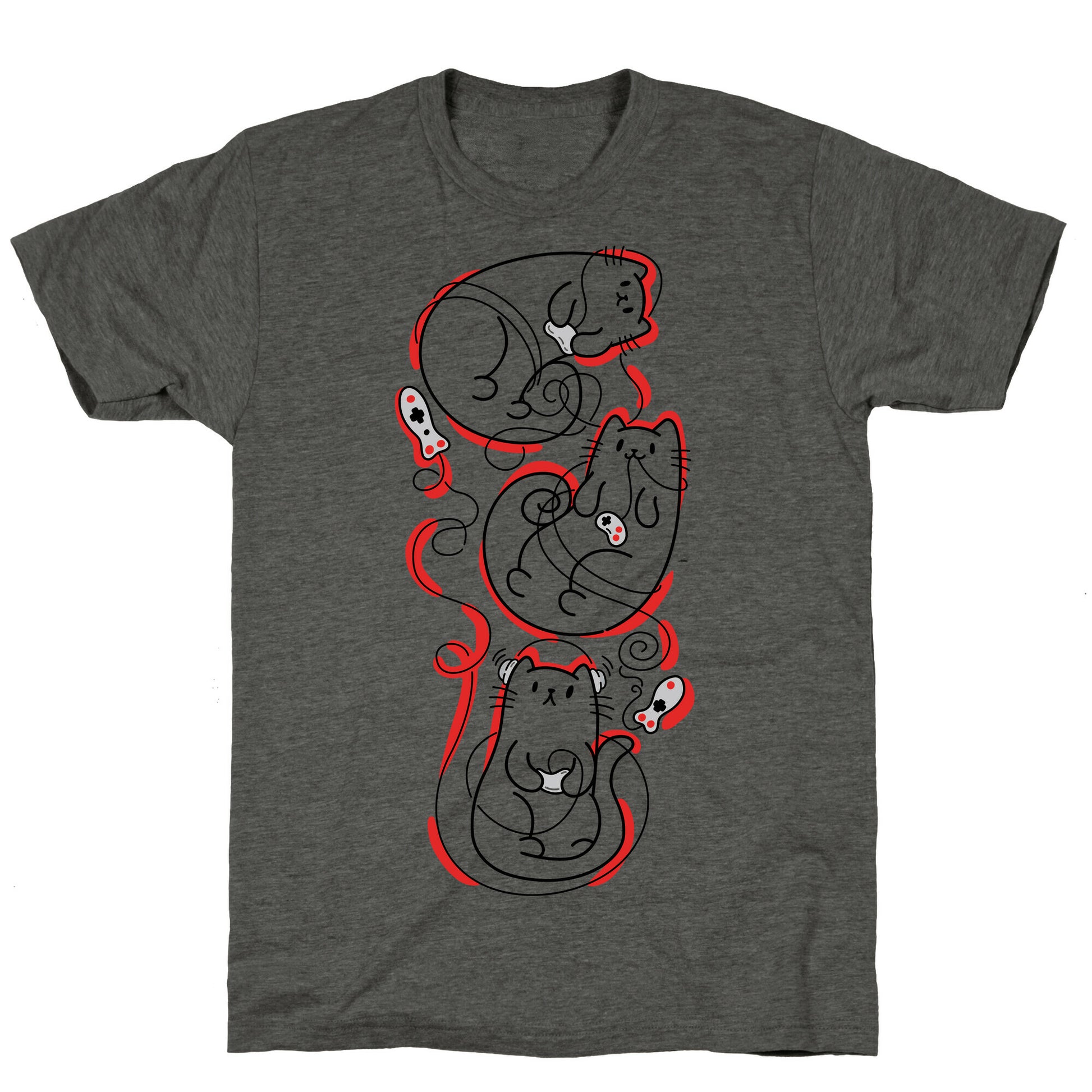 Gamer Cats Unisex Triblend Tee