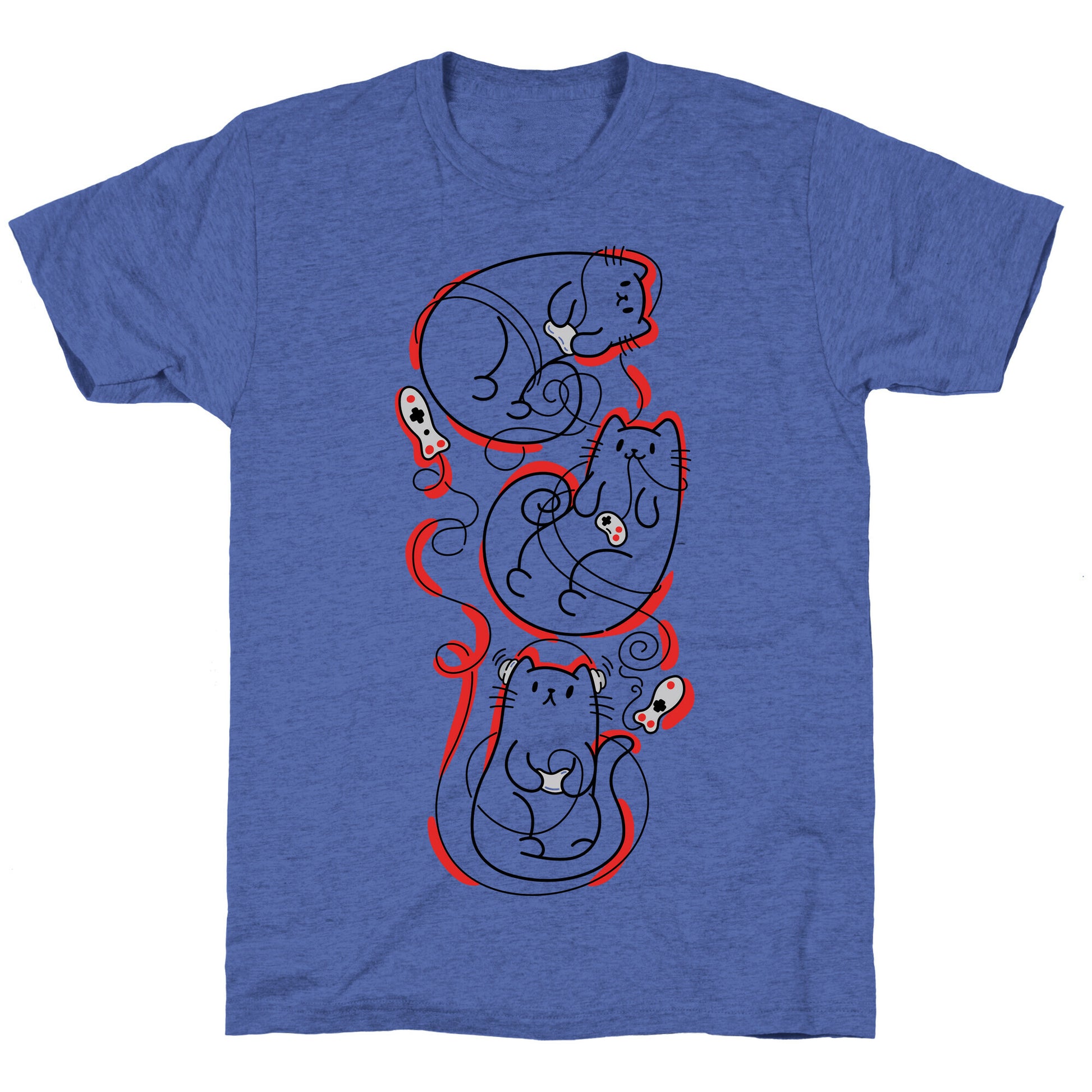 Gamer Cats Unisex Triblend Tee