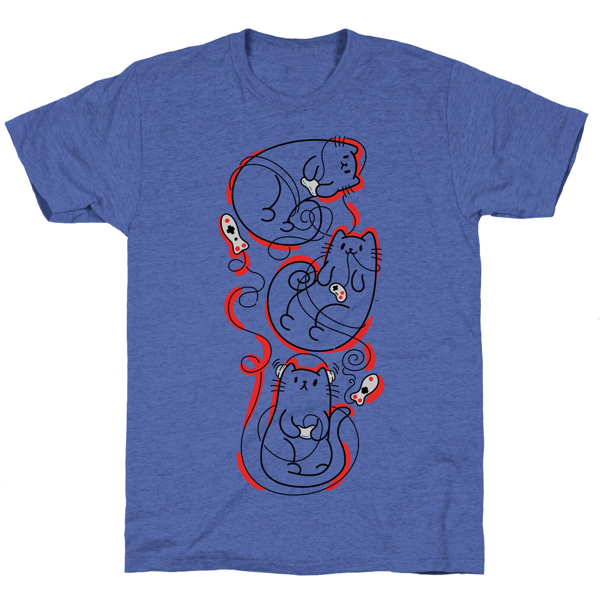 Gamer Cats Unisex Triblend Tee
