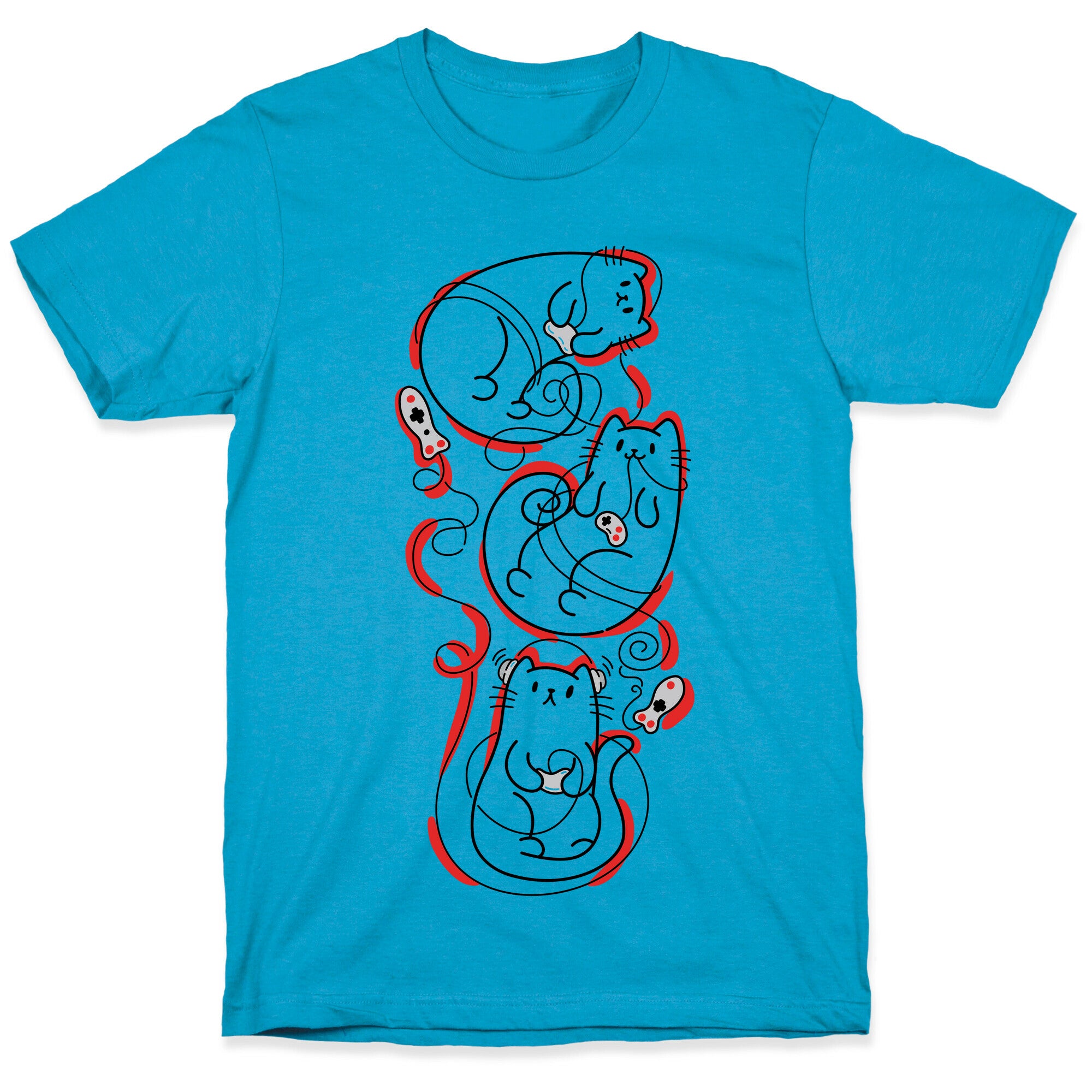 Gamer Cats Unisex Triblend Tee