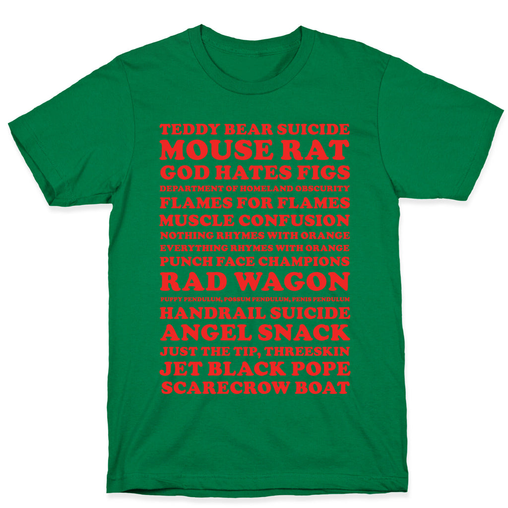 Andy Dwyer Band Names T-Shirt
