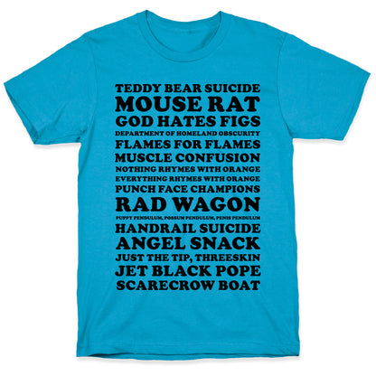 Andy Dwyer Band Names Unisex Triblend Tee
