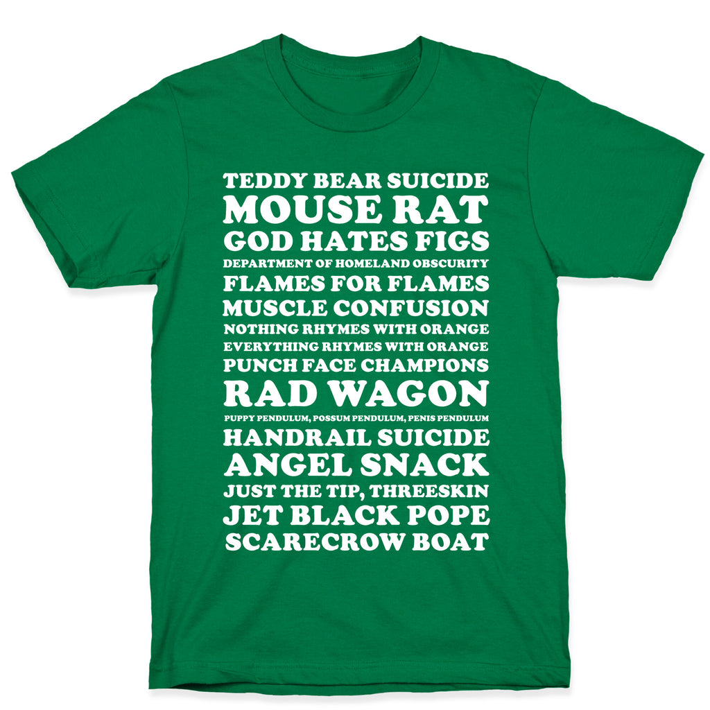 Andy Dwyer Band Names T-Shirt