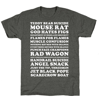 Andy Dwyer Band Names Unisex Triblend Tee