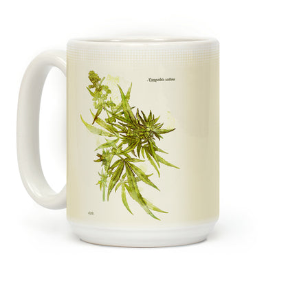 Cannabis Botanical Illustration Coffee Mug