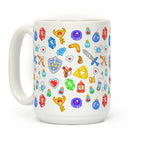 Zelda Items Pattern Coffee Mug