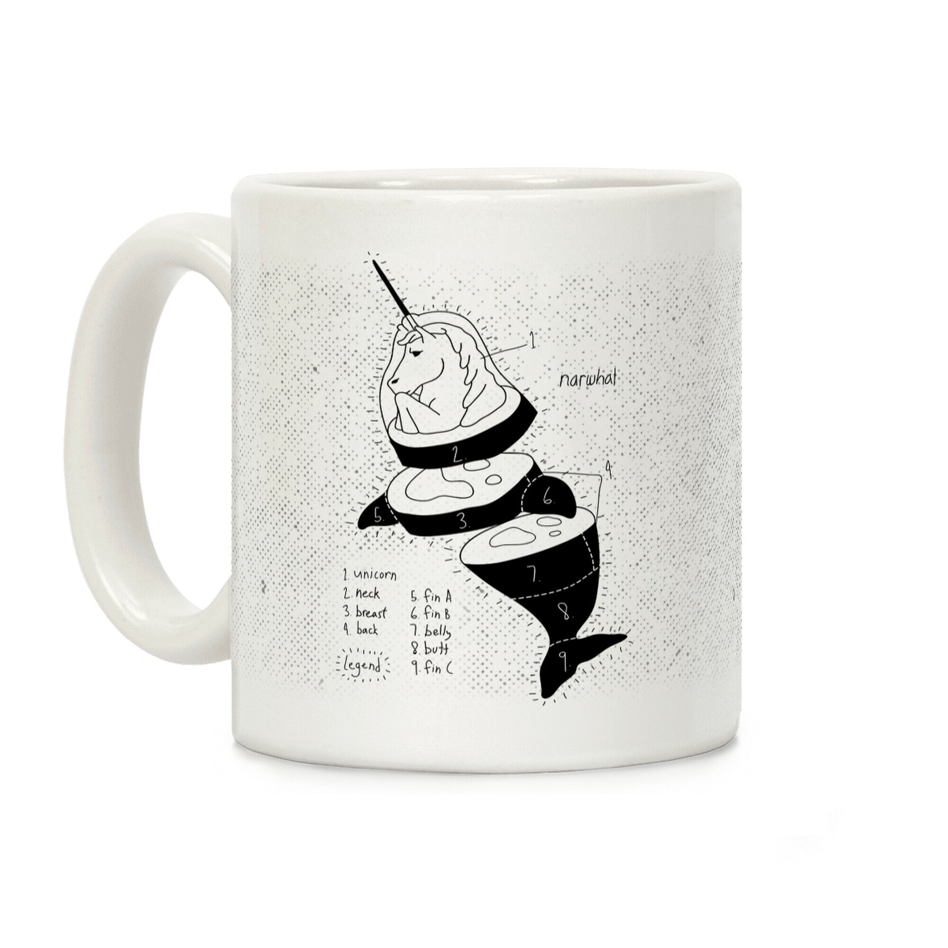 Narwhal Diagram Coffee Mug