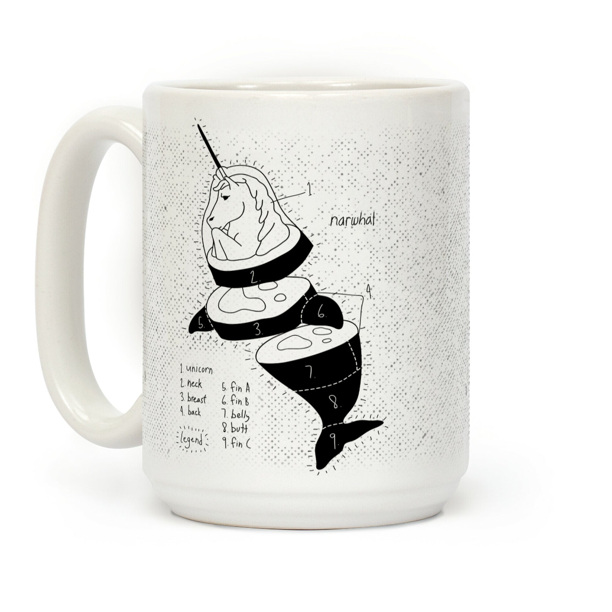Narwhal Diagram Coffee Mug