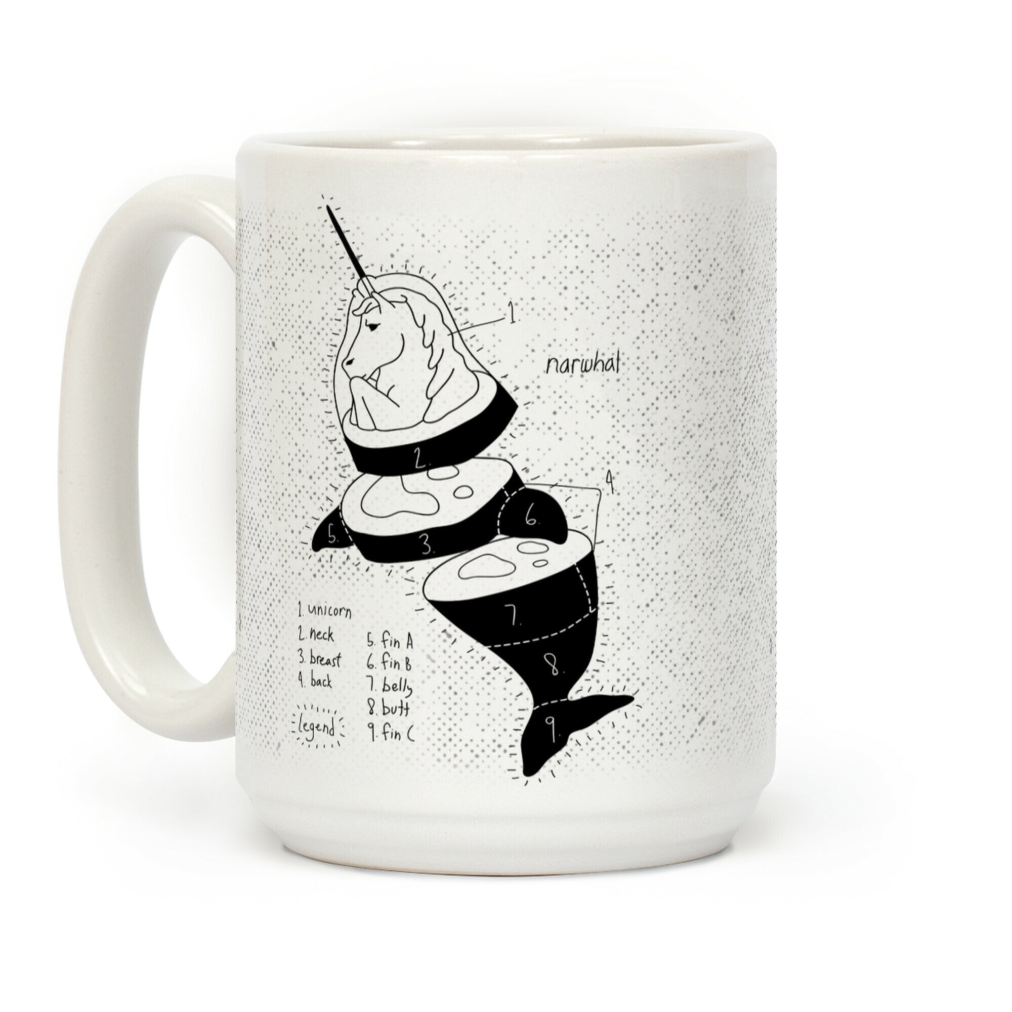 Narwhal Diagram Coffee Mug
