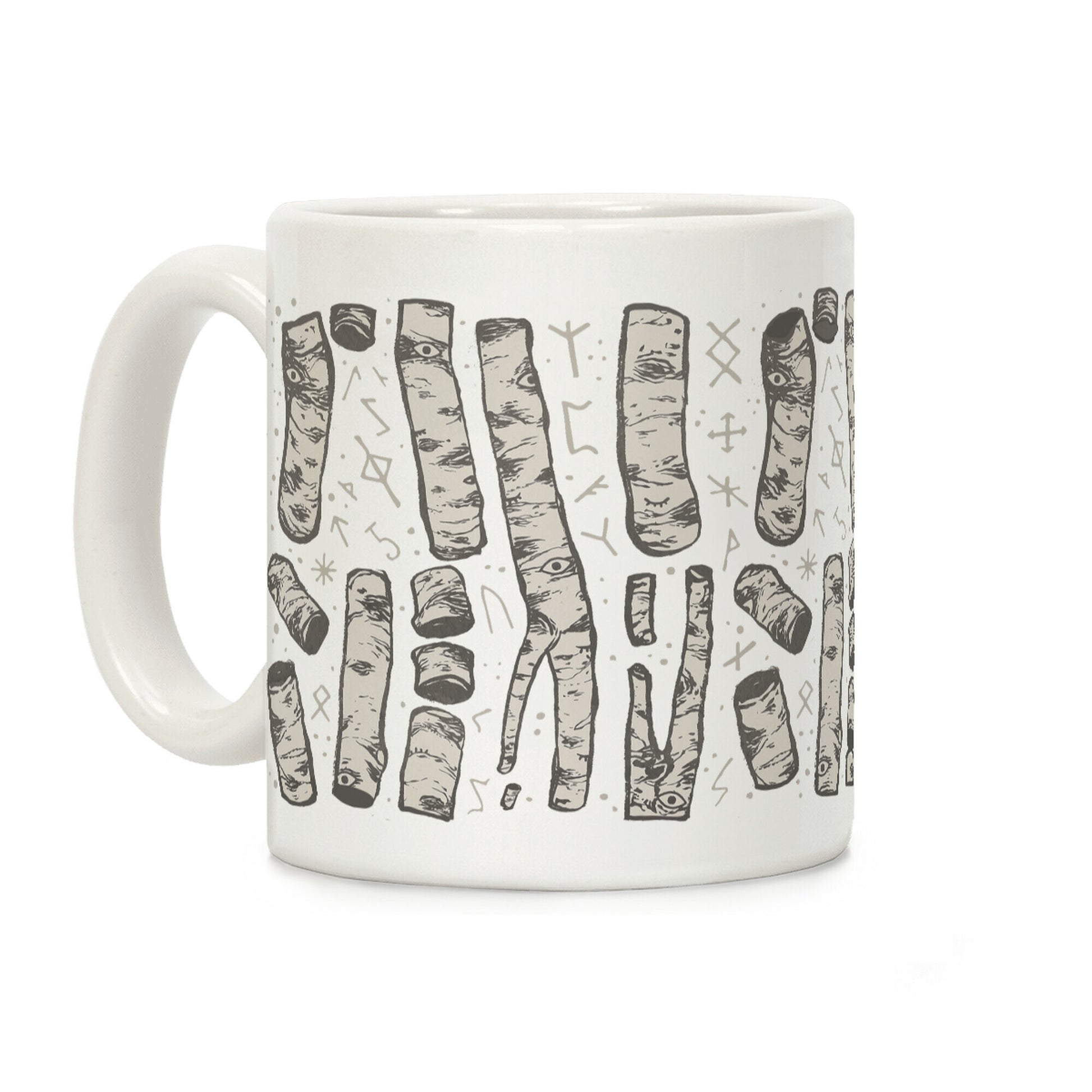 Birch Trees and Runes Coffee Mug