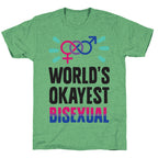 World's Okayest Bisexual Unisex Triblend Tee