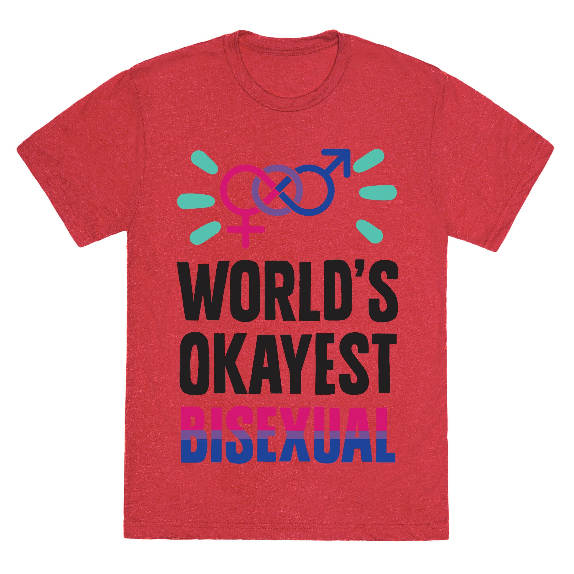 World's Okayest Bisexual Unisex Triblend Tee