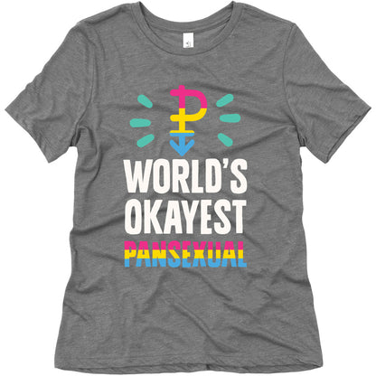 World's Okayest Pansexual Women's Triblend Tee