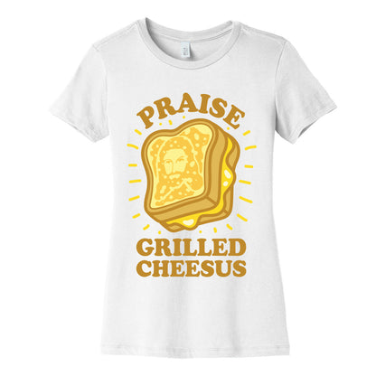 Praise Grilled Cheesus Women's Cotton Tee