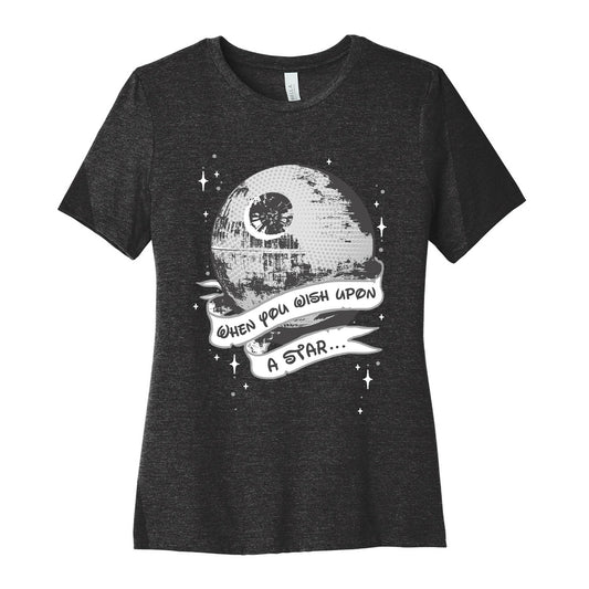 When You Wish Upon A Death Star Women's Cotton Tee