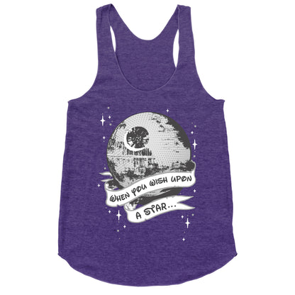 When You Wish Upon A Death Star Racerback Tank
