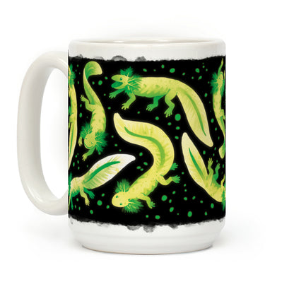 Green Fluorescent Axolotls Coffee Mug