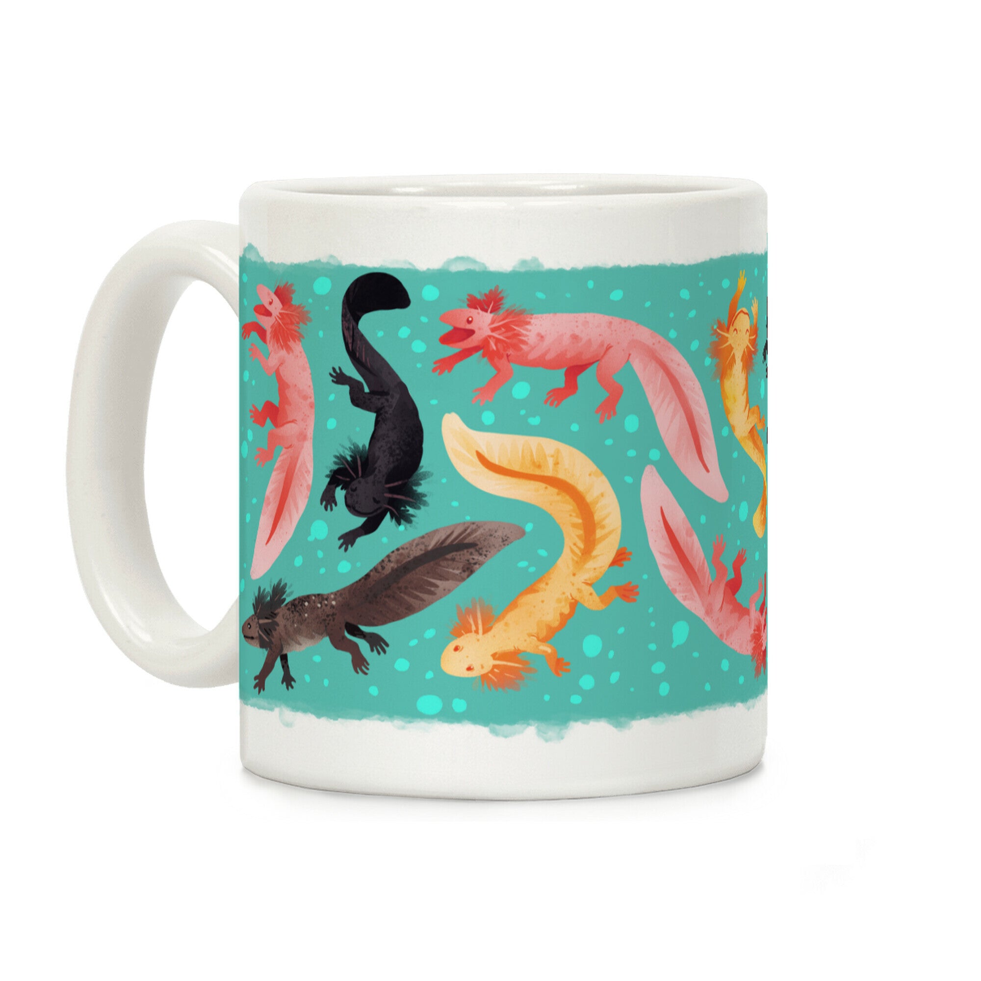 Cute Bright Axolotls Coffee Mug