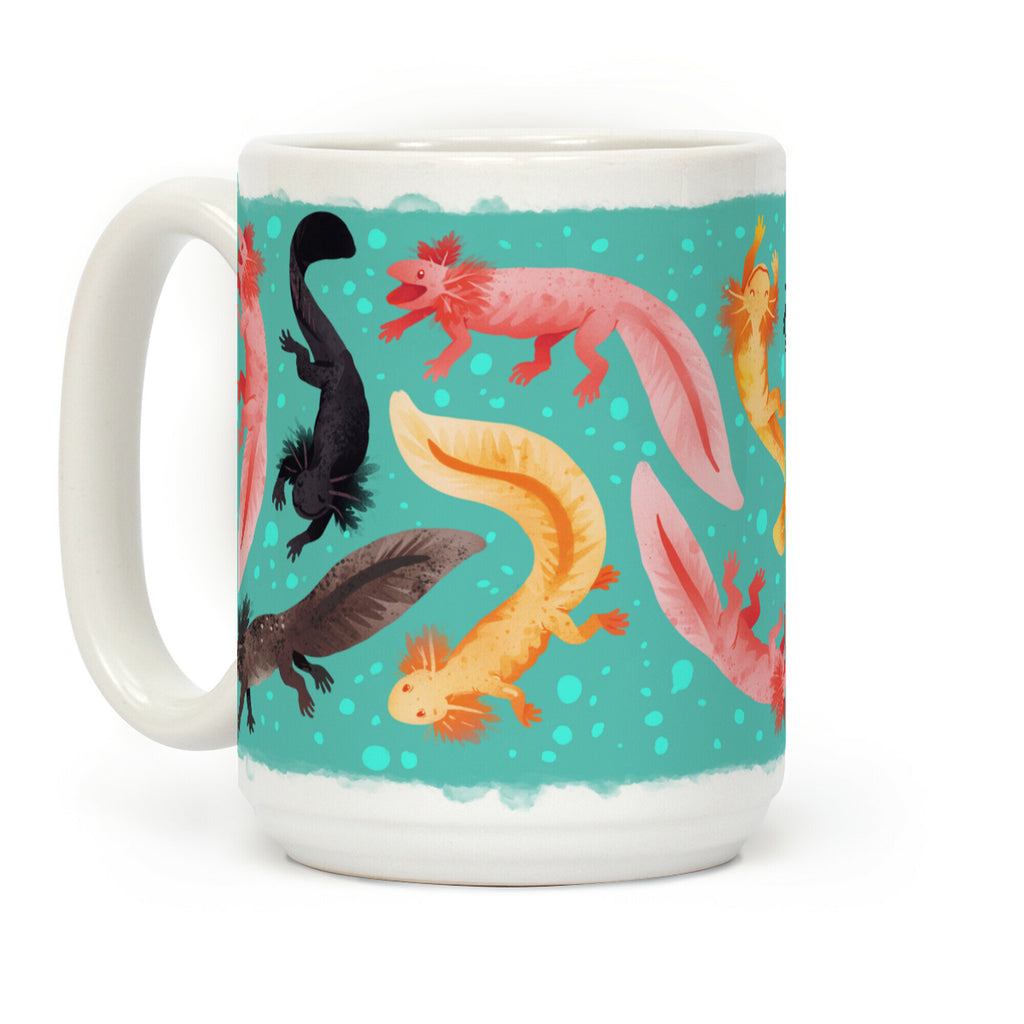 Cute Bright Axolotls Coffee Mug