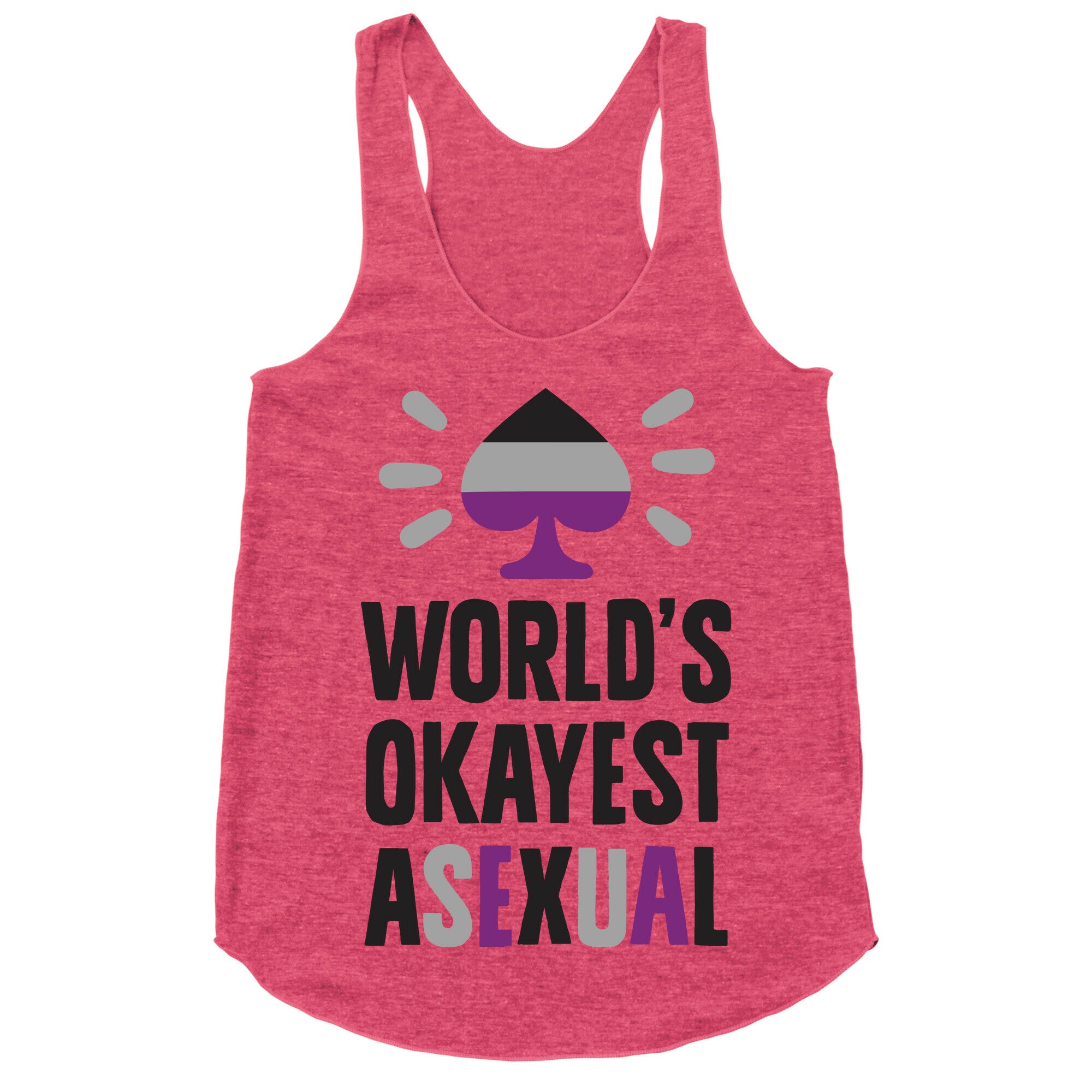 World's Okayest Asexual Racerback Tank