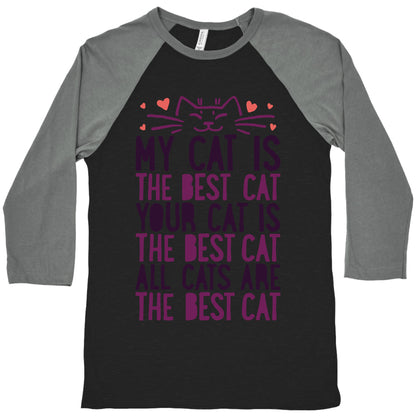 Every Cat Is The Best Cat Baseball Tee