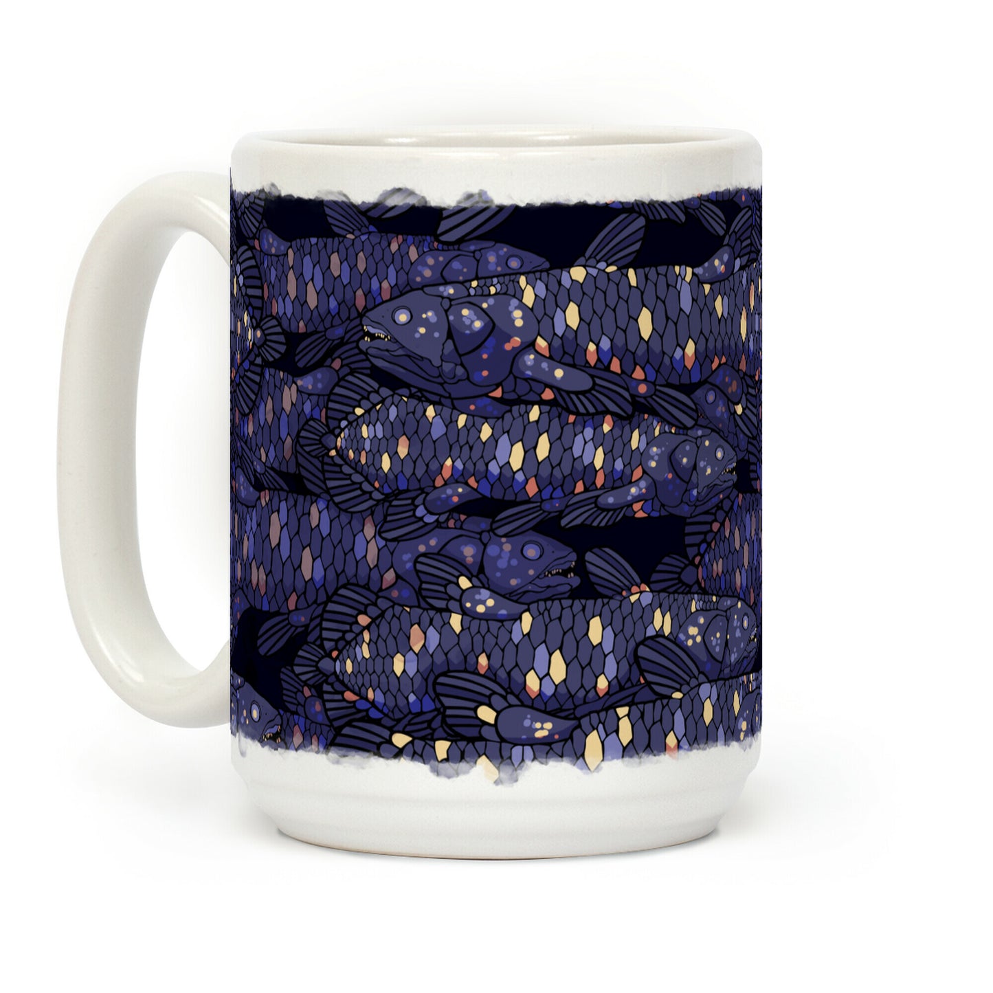 Nautical Coelacanth Fish Coffee Mug