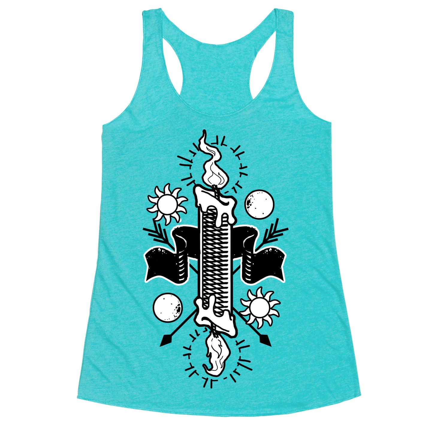 Burning the Candle at Both Ends Racerback Tank