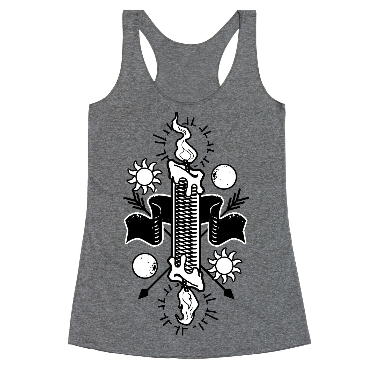 Burning the Candle at Both Ends Racerback Tank