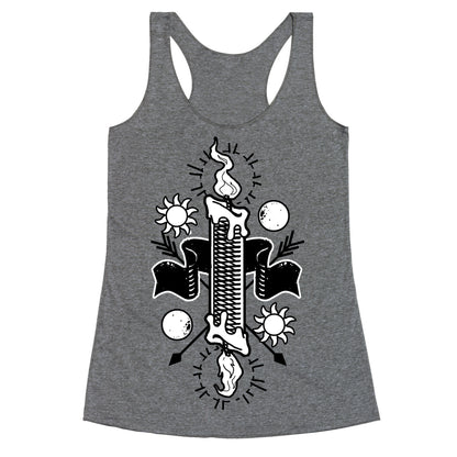 Burning the Candle at Both Ends Racerback Tank