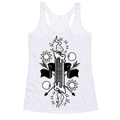 Burning the Candle at Both Ends Racerback Tank