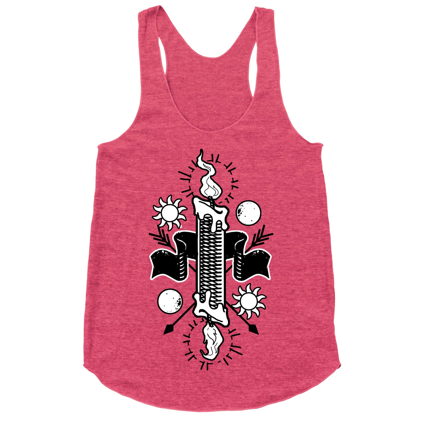 Burning the Candle at Both Ends Racerback Tank