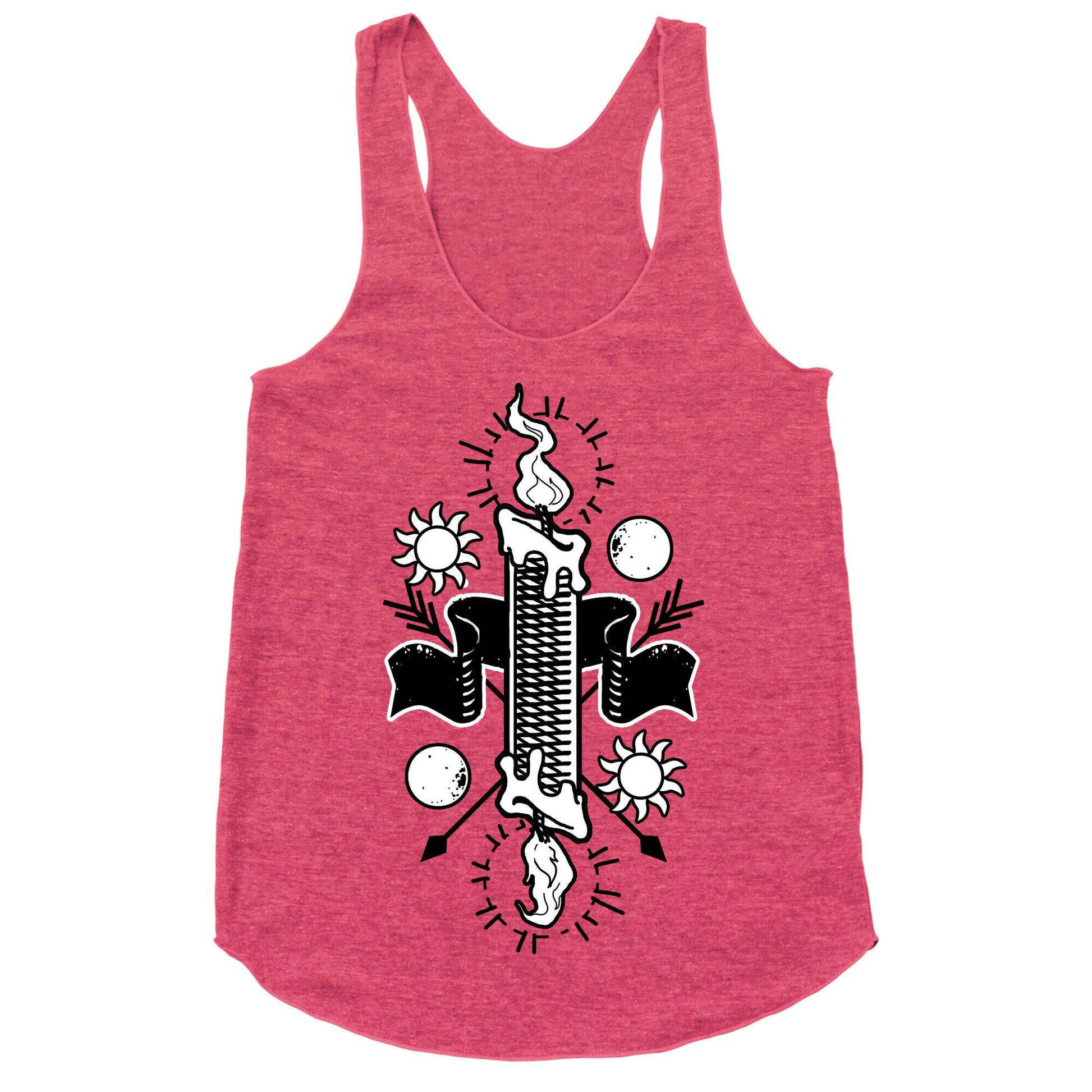 Burning the Candle at Both Ends Racerback Tank