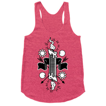 Burning the Candle at Both Ends Racerback Tank