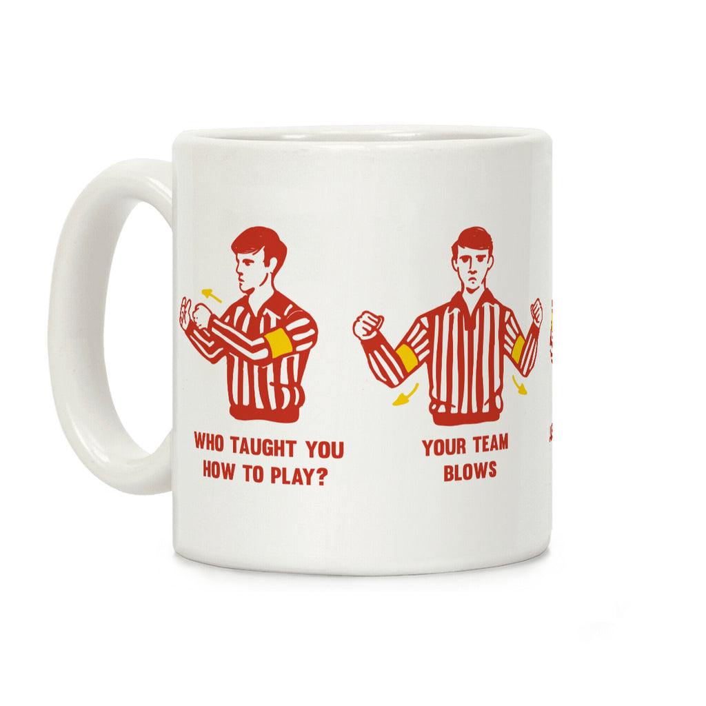 Funny Referee Hand Signals Coffee Mug