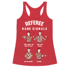 Funny Referee Hand Signals Racerback Tank