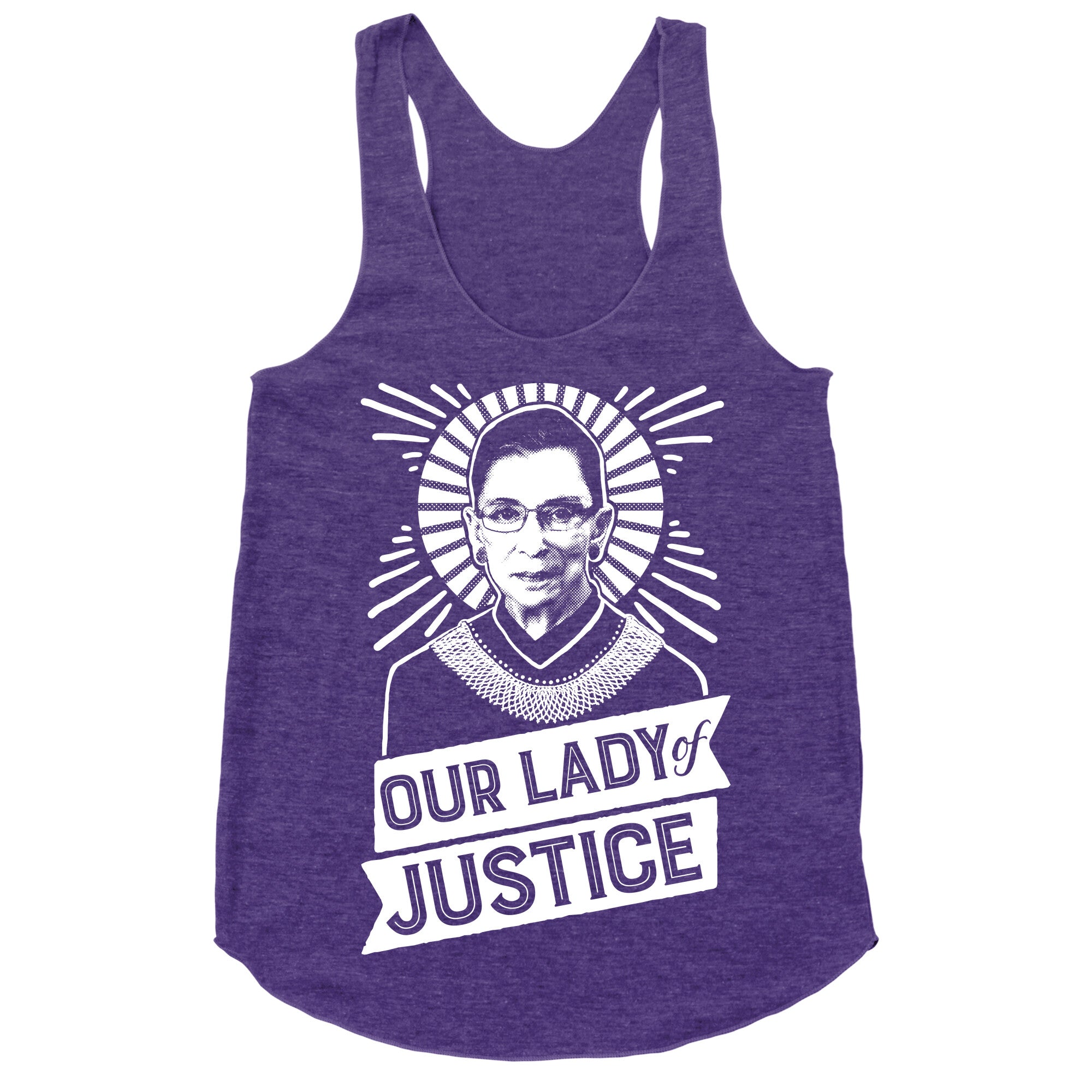 RBG: Our Lady Of Justice Racerback Tank